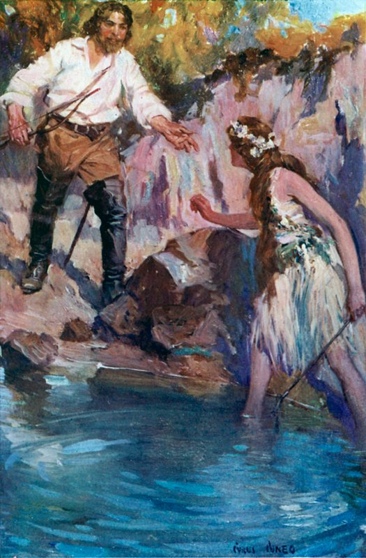 Illustration för Westward Ho! av Cyrus Cuneo
