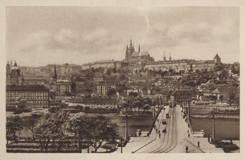 Manes-bron och slottet, Prag av Czech Photographer