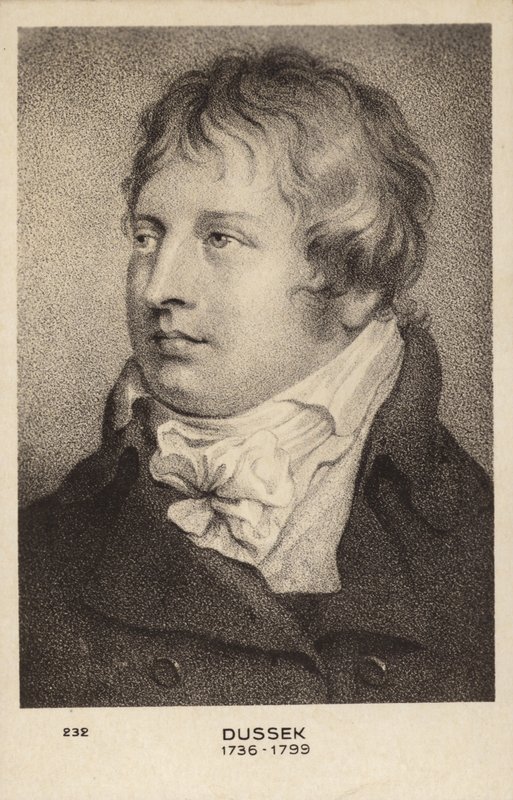 Jan Ladislav Dussek, tjeckisk kompositör och pianist (1760-1812) av Czech School