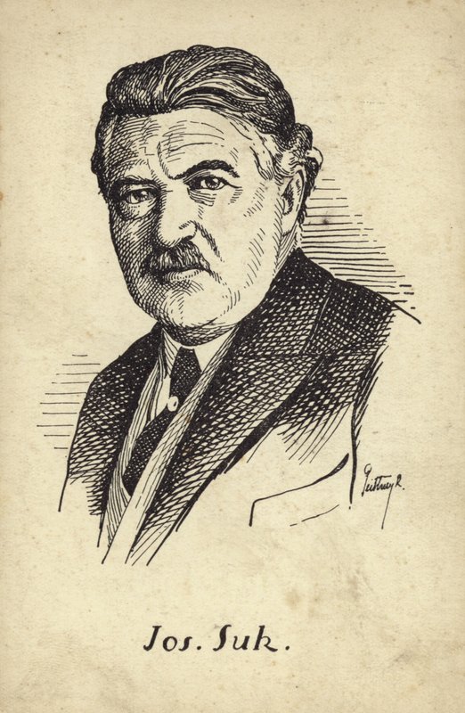 Porträtt av Josef Suk av Czech School