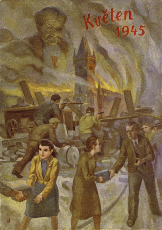 Pragupproret, andra världskriget, maj 1945 av Czech School