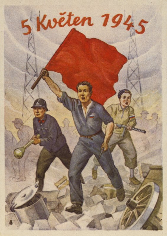 Pragupproret, andra världskriget, maj 1945 av Czech School