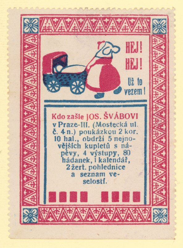 Kvinna som skjuter en barnvagn av Czech School