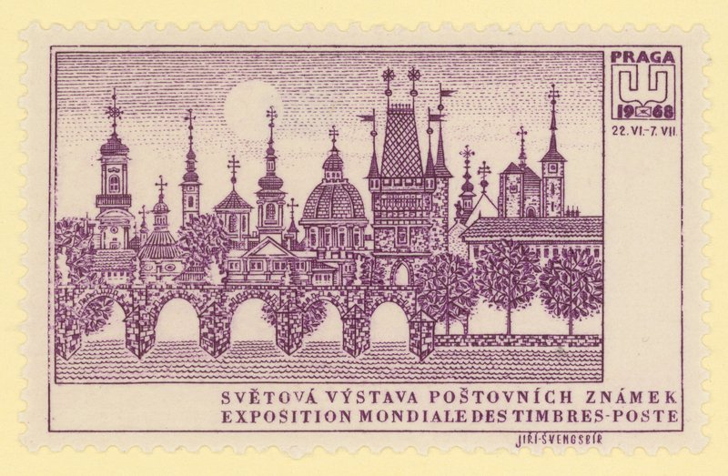 Världsfrimärksutställningen, Prag, 1968 av Czech School