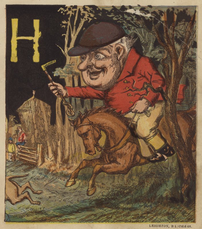 H är för jägare (färg litho) av Dalziel Brothers (after)