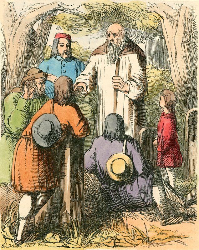 Dick Whittington lyssnar på byborna av Dalziel Brothers