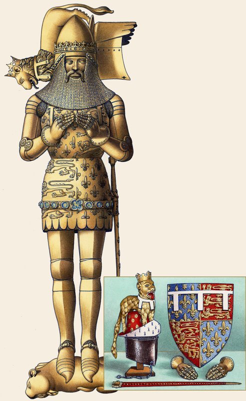 Edward The Black Prince (1330-76) (gouache på papper) av Dan Escott