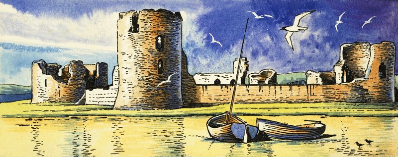 Flint Castle, med utsikt över floden Dee av Dan Escott