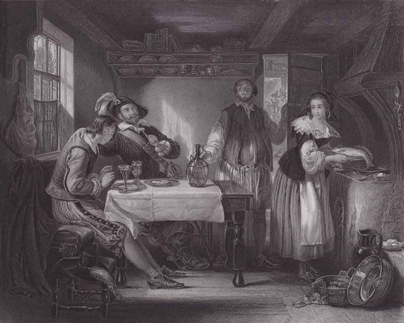 Gil Blas på Pennaflor (gravyr) av Daniel (after) Maclise