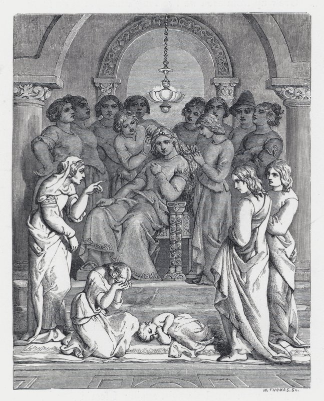 Illustration till Tennysons dikt, Prinsessan (gravyr) av Daniel (after) Maclise