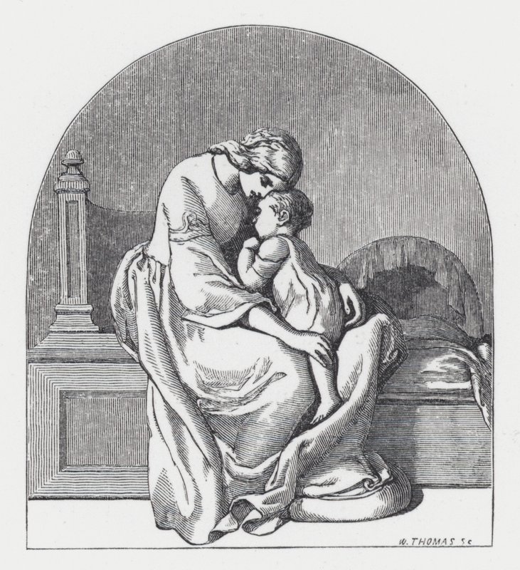 Illustration till Tennysons dikt, Prinsessan (gravyr) av Daniel (after) Maclise