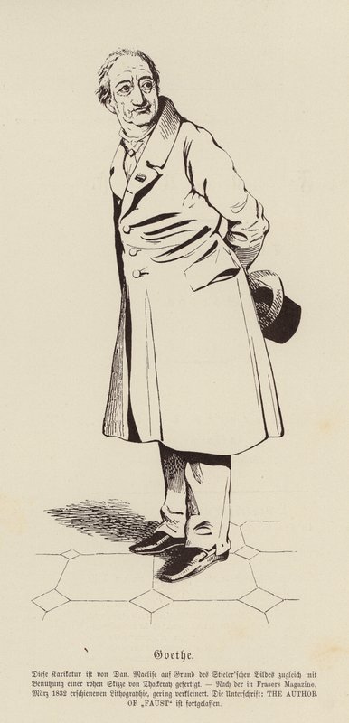 Johann Wolfgang von Goethe, tysk poet och dramatiker av Daniel (after) Maclise
