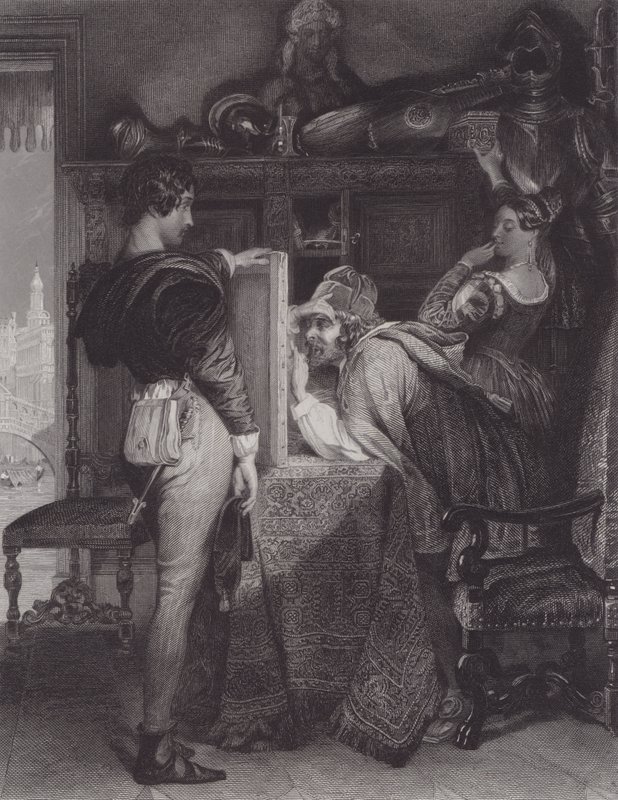 Salvator Rosa (gravyr) av Daniel (after) Maclise