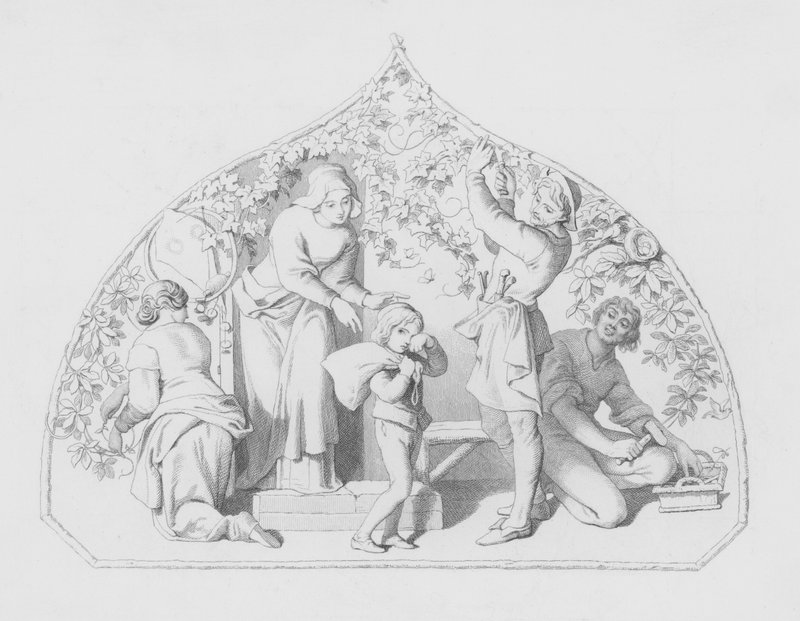 Shakespeare, The School-Boy (gravyr) av Daniel (after) Maclise