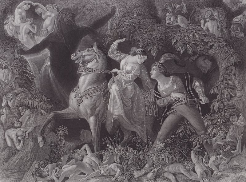 Undine (gravyr) av Daniel (after) Maclise