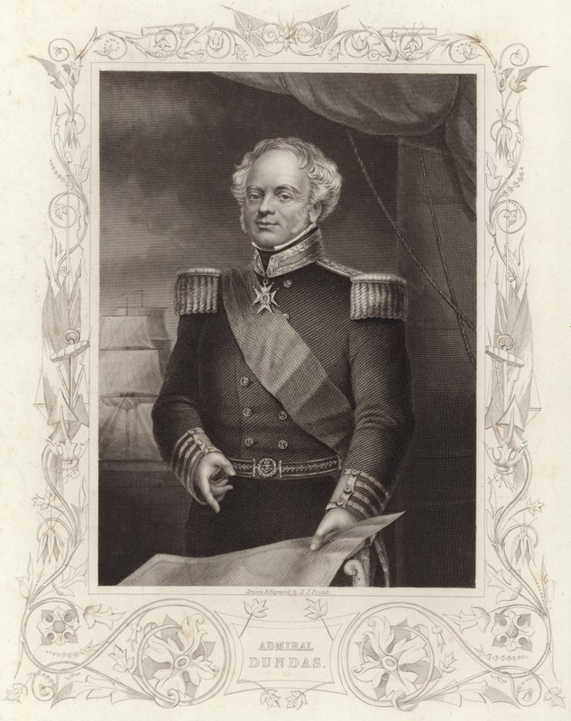 Amiral Dundas (gravyr) av Daniel John. Pound