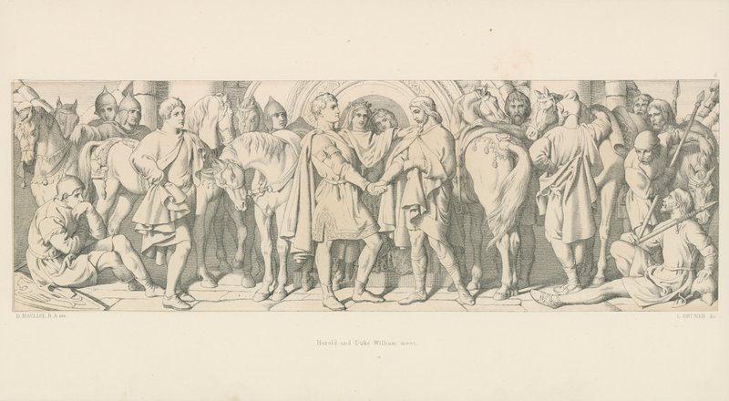 Harold och hertig William träffas av Daniel Maclise