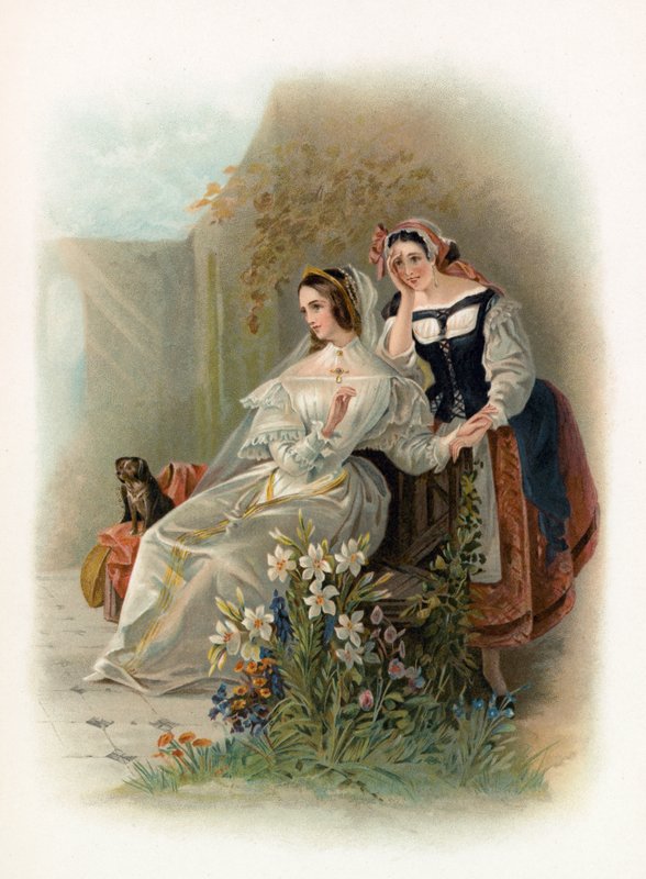 Olivia och Maria från Twelfth Night av Daniel Maclise