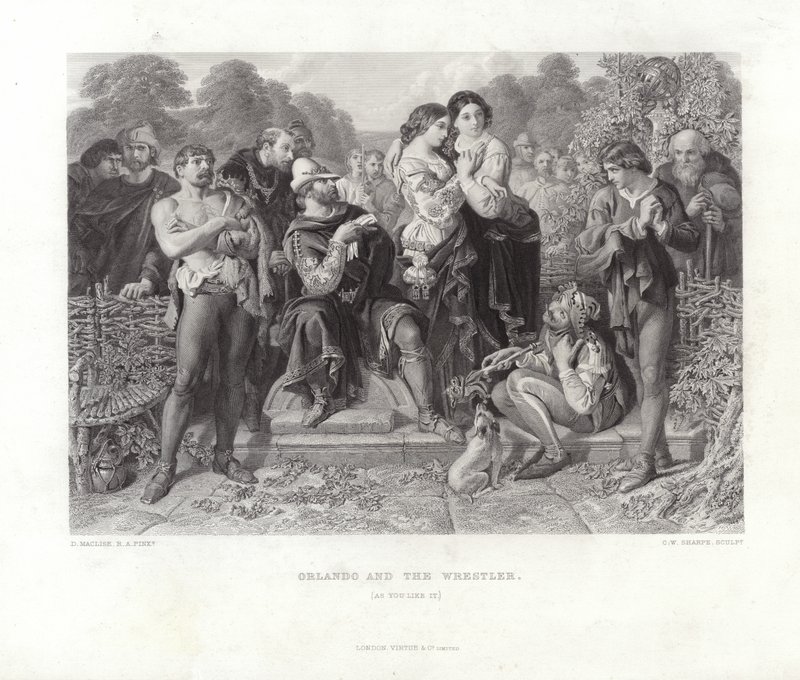 Orlando och brottaren av Daniel Maclise