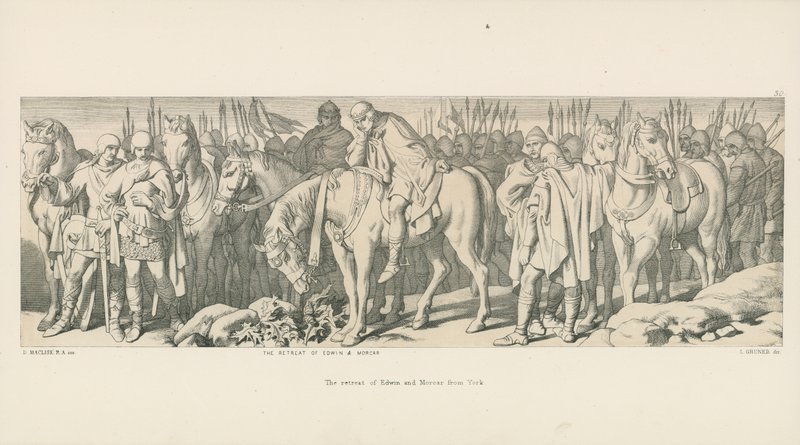 Edwins och Morcars reträtt från York av Daniel Maclise