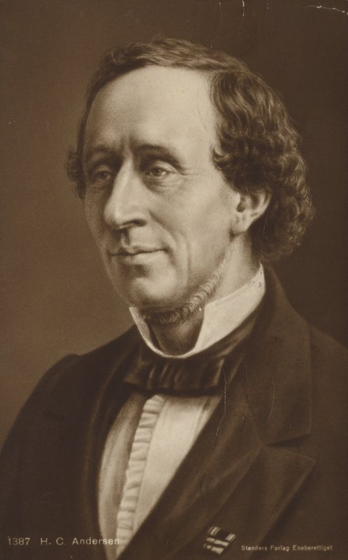 Hans Christian Andersen (1805-1875), dansk författare och poet av Danish School