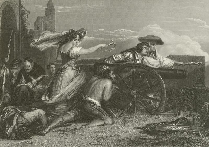 Försvaret av Zaragoza, Spanien, 1808 av David Wilkie