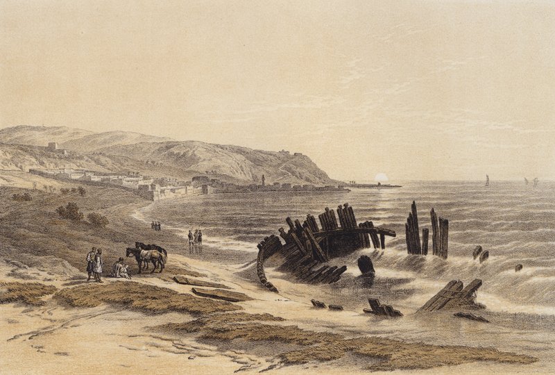 Carmel (färg litho) av David (after) Roberts