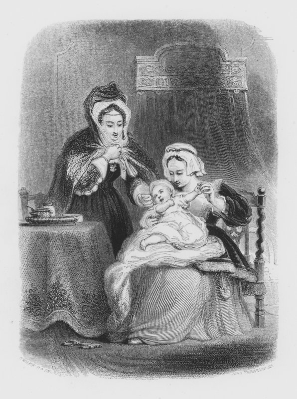 Shakespeare, The Infant (gravyr) av David (after) Wilkie