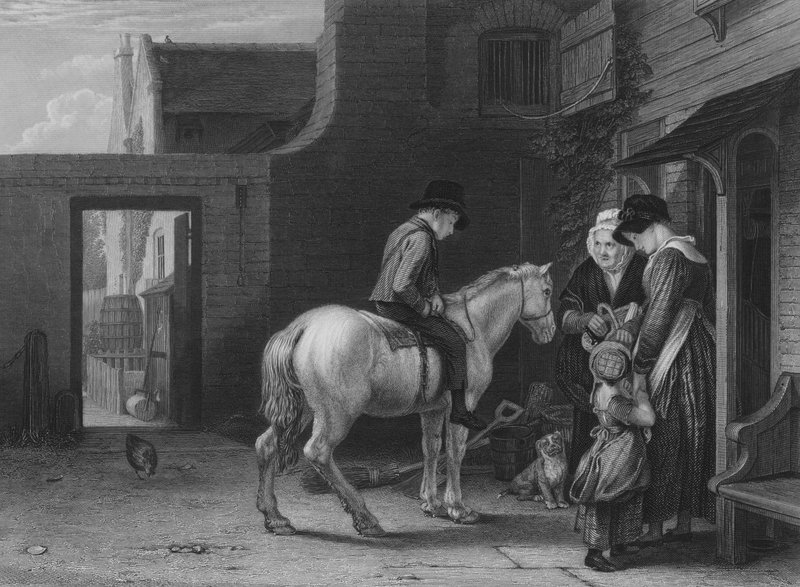 The Errand Boy (gravyr) av David (after) Wilkie