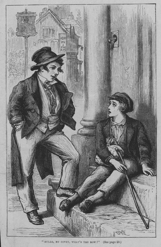 Illustration för Oliver Twist av Charles Dickens (gravyr) av David Henry Friston