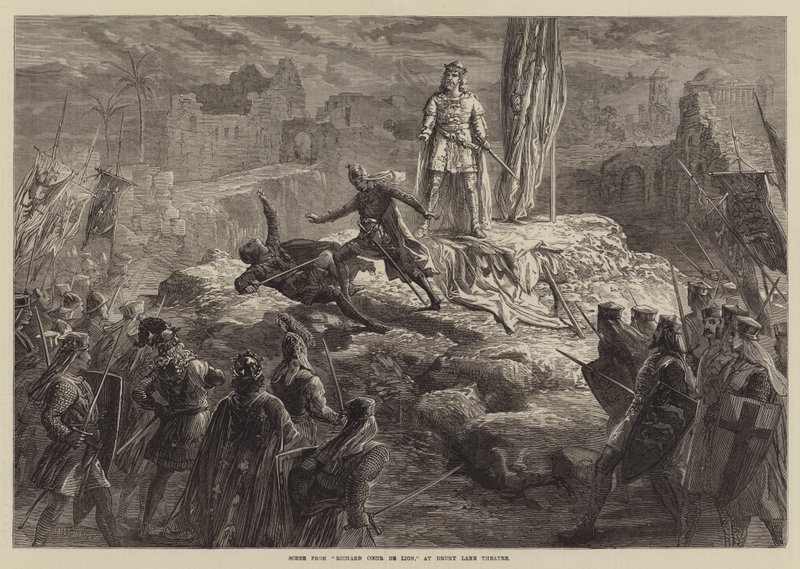 Scen från Richard Coeur de Lion, på Drury Lane Theatre av David Henry Friston