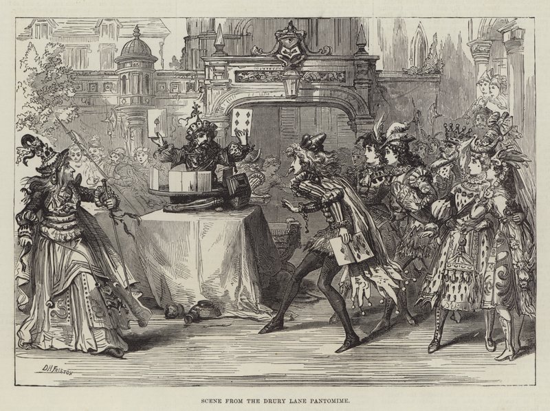 Scen från Drury Lane Pantomime av David Henry Friston