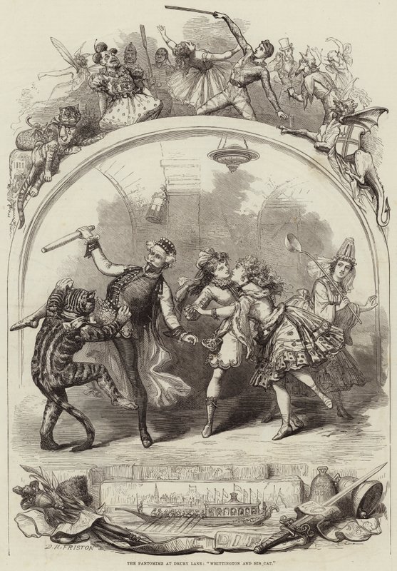 Pantomimen på Drury Lane, Whittington och hans katt av David Henry Friston