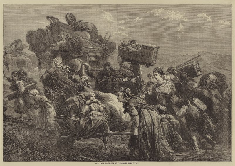 Den sena stampeden av bönder in i Paris av David Henry Friston