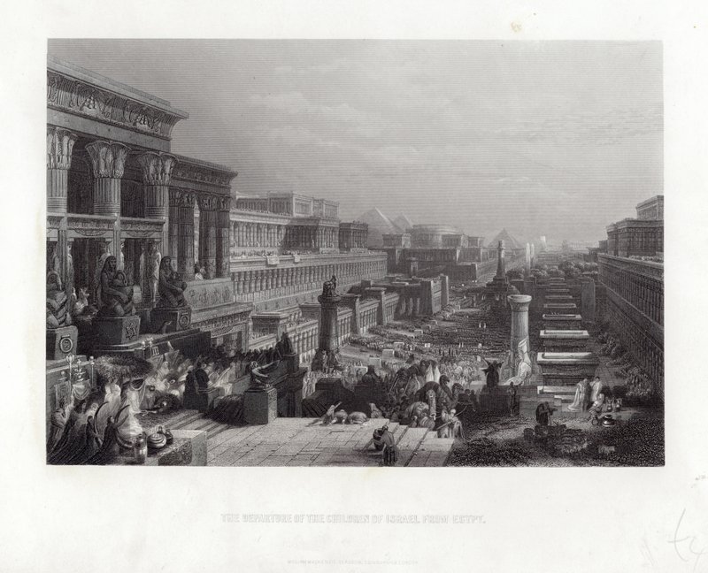 Israels barns avfärd från Egypten av David Roberts