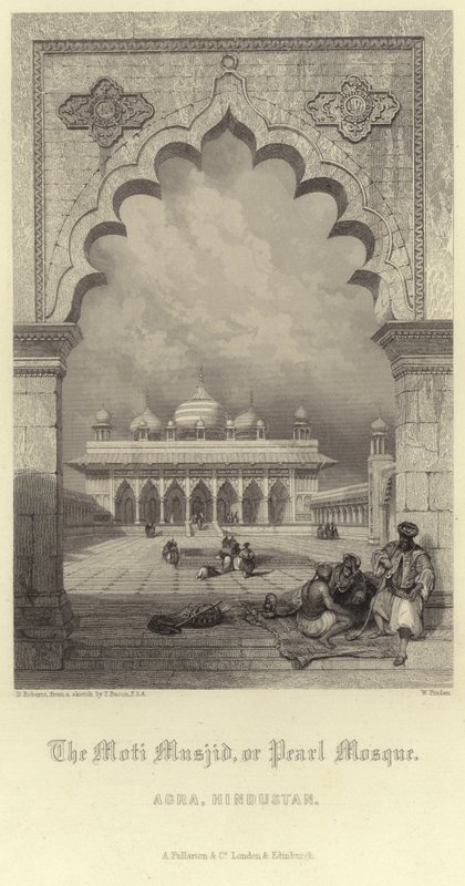 Moti Masjid i Agra av David Roberts