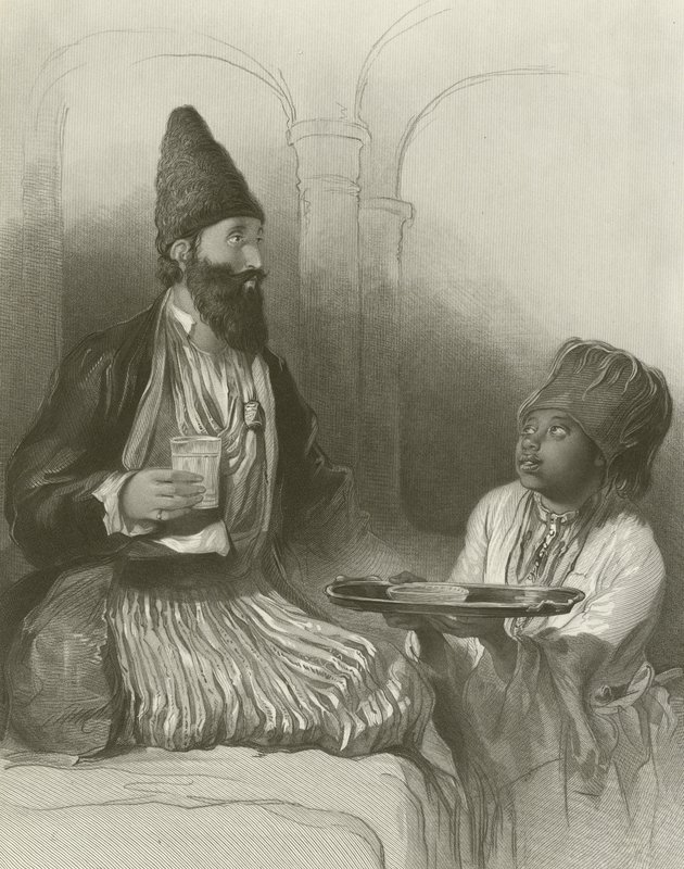 En persisk prins, hans slav som ger honom sorbet av David Wilkie