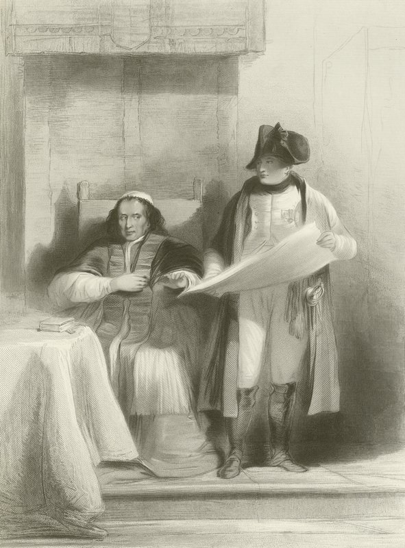 Napoleon och påven i Fontainebleau av David Wilkie