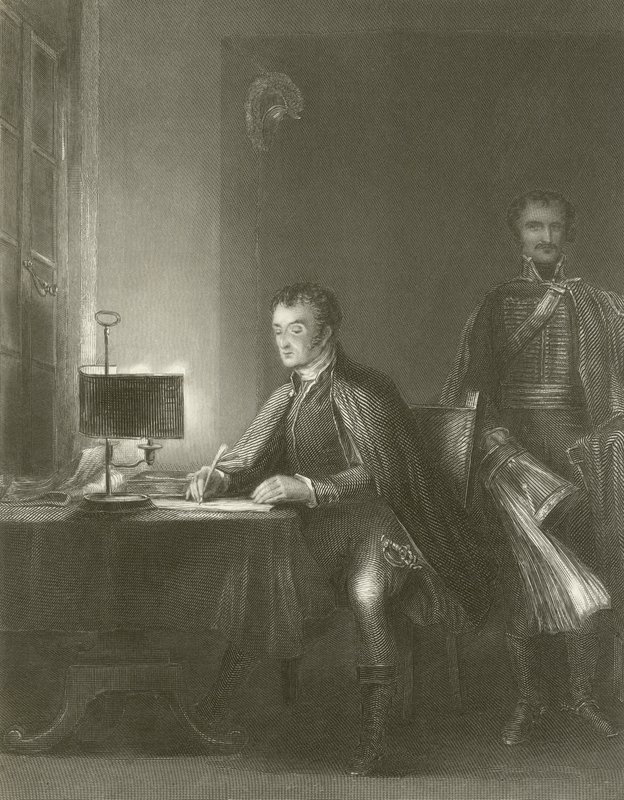 Hertigen av Wellington skriver sina försändelser av David Wilkie