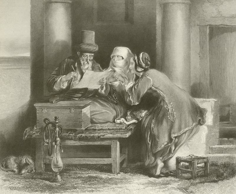 Den turkiska brevskrivaren av David Wilkie