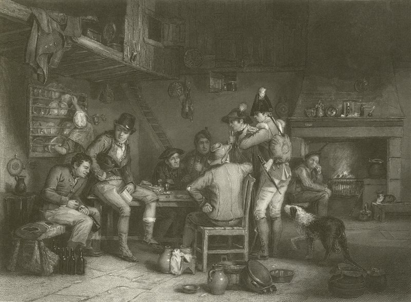 Rekryteringen i byn av David Wilkie