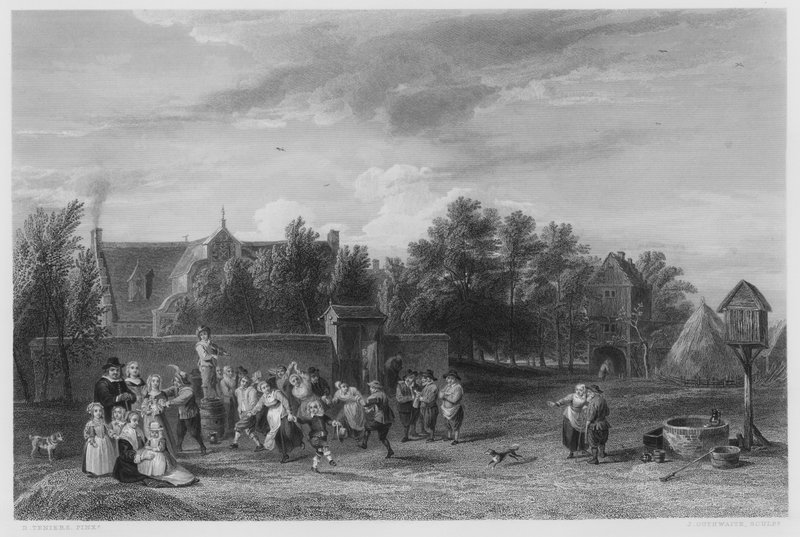 Byfesten, från bilden i Kungliga Samlingen (gravyr) av David the Younger (after) Teniers
