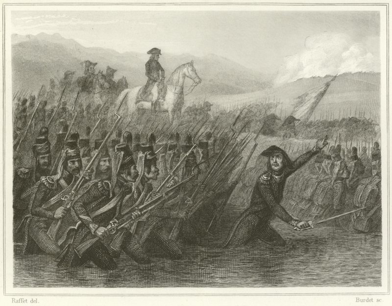 Passage av Tagliamento av Denis Auguste Marie Raffet