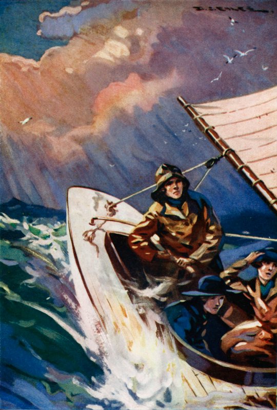 De gick mot vargen (färglitografi) av Derek Charles Eyles