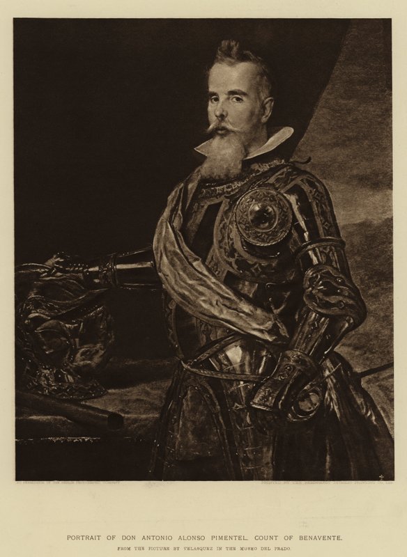 Porträtt av Don Antonio Alonso Pimentel, greve av Benavente av Diego Velázquez