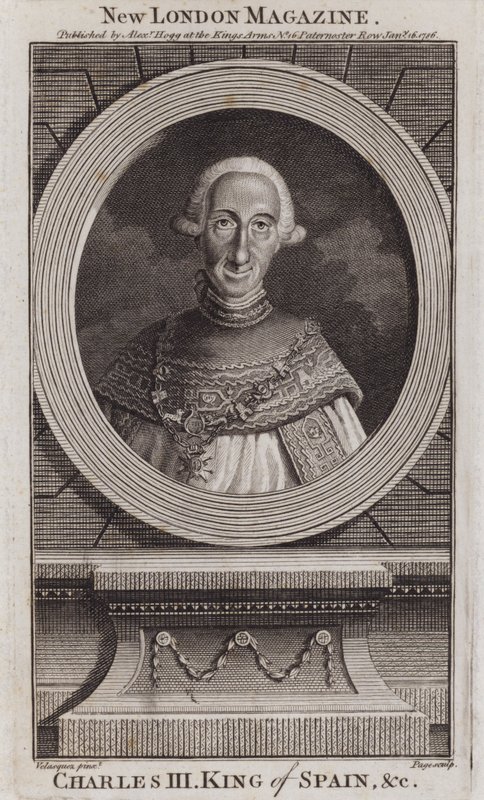 Karl III, kung av Spanien av Diego Rodriguez de Silva y (after) Velazquez