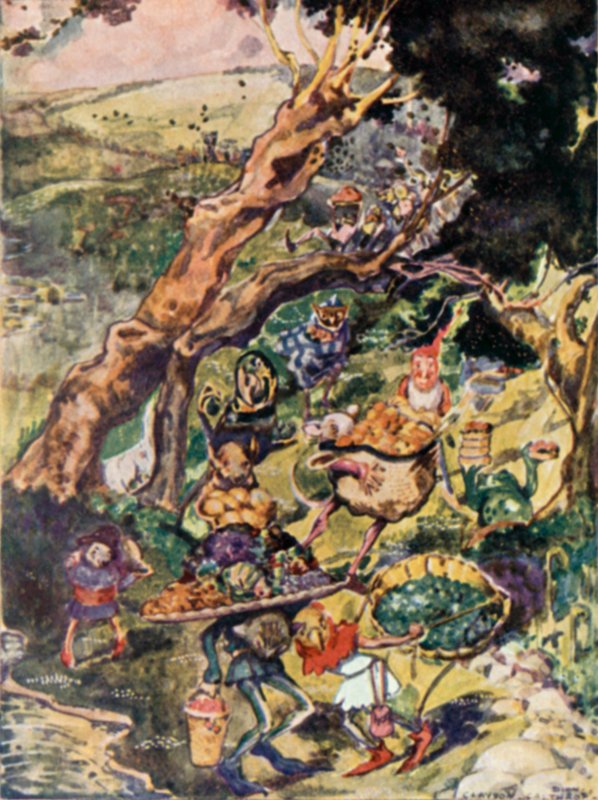 Illustration för Goblin Market av Christina Rossetti av Dion Clayton Calthrop