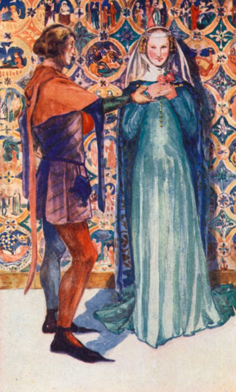 En man och kvinna från Edward II:s tid 1307-1327 av Dion Clayton Calthrop