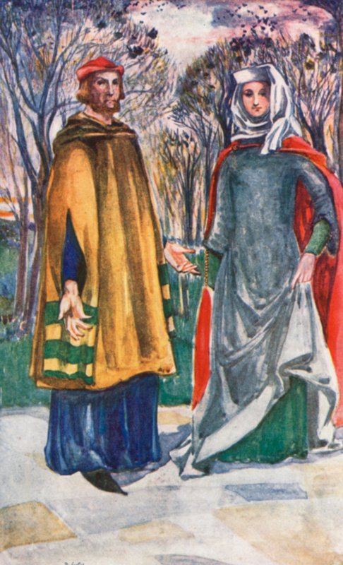En man och kvinna från Edward I:s tid 1272-1307 av Dion Clayton Calthrop