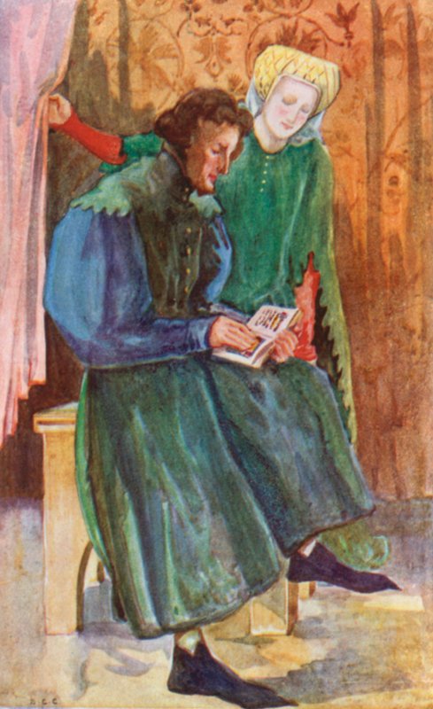 En man och kvinna från Henrik IV:s tid 1399-1413 av Dion Clayton Calthrop